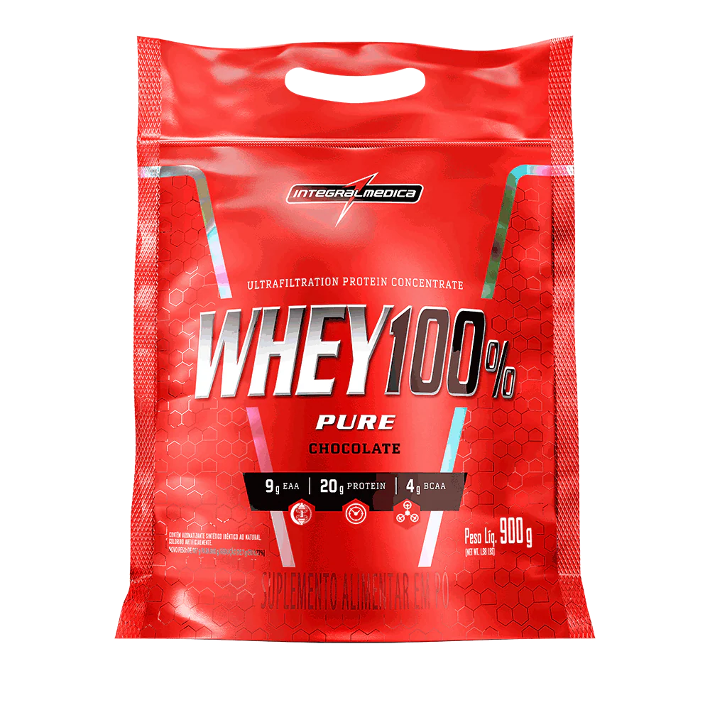 Whey 100% Integral Medica Chocolate 900g Refil