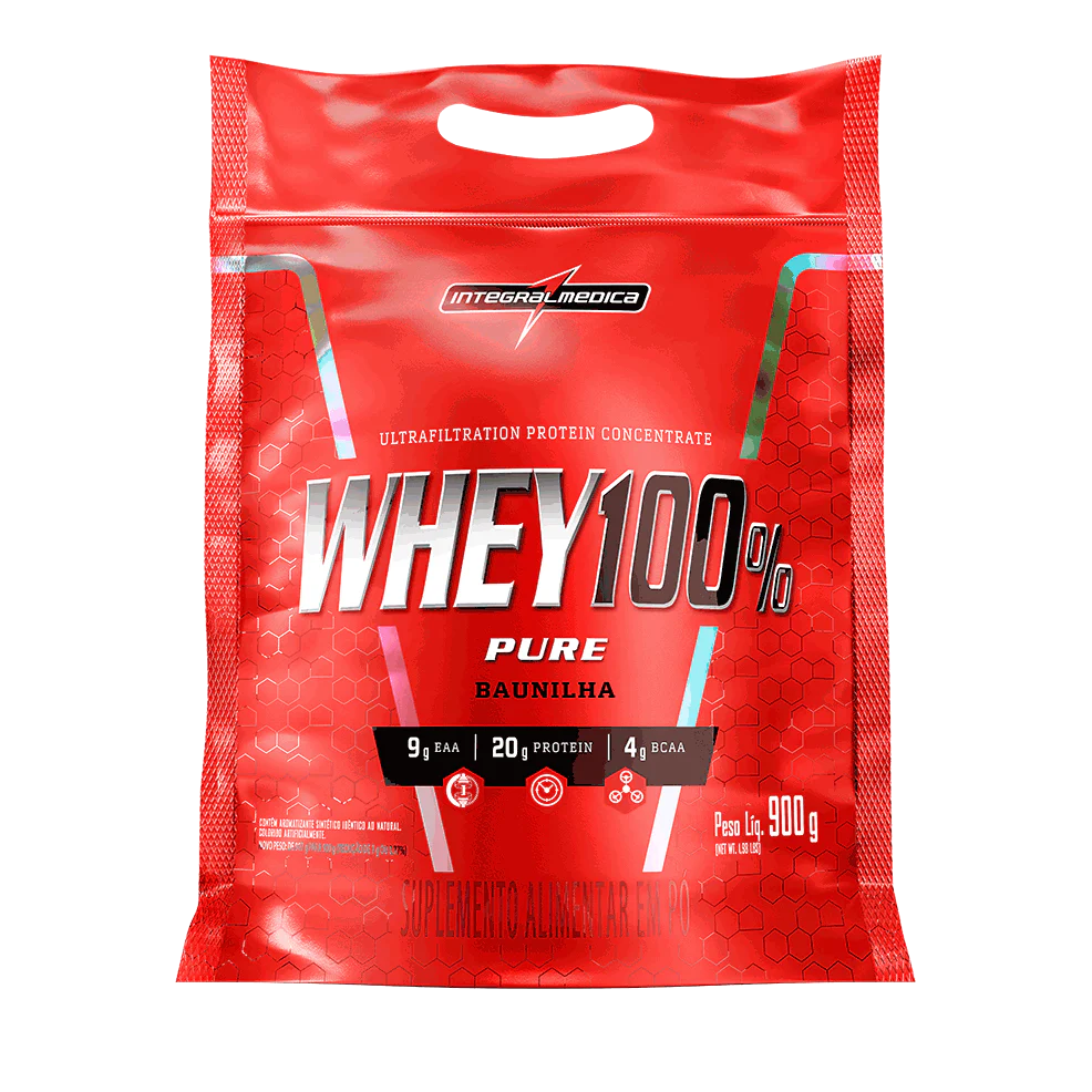 Whey 100% Integral Medica Baunilha 900g Refil