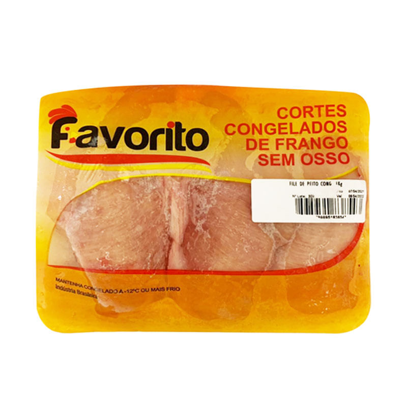 Filezinho de Peito Sassami Congelado Favorito 1kg