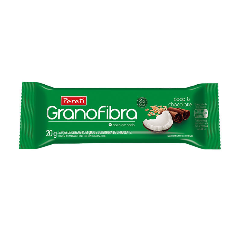 Barra de Cereais Granofibra Coco/Chocolate 20g