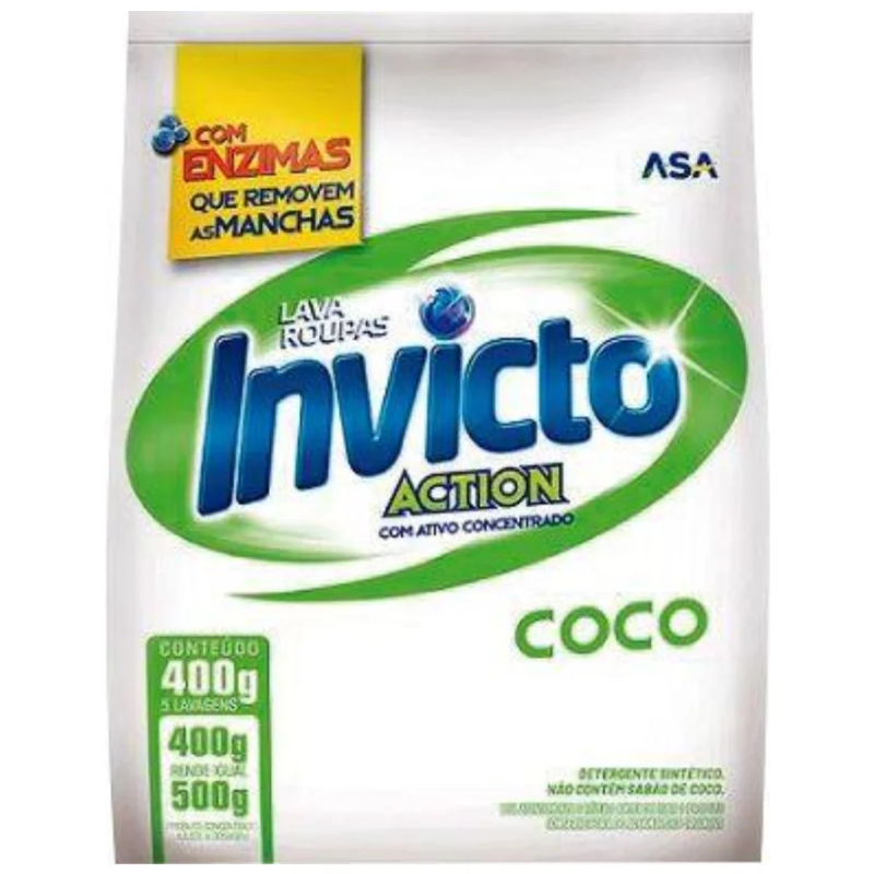 Sabão em Pó Invicto Action Coco 400g