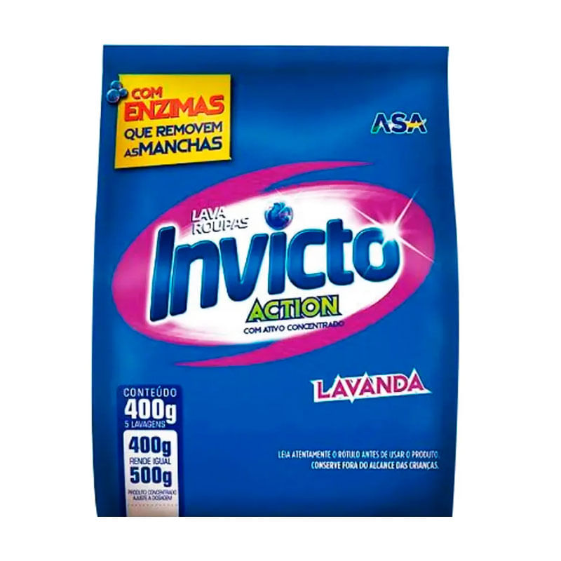 Sabão em Pó Invicto Action Lavanda 400g