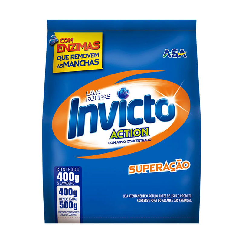 Sabão em Pó Invicto Action Superação 400g