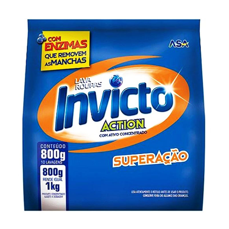 Sabão em Pó Invicto Action Superação 800g