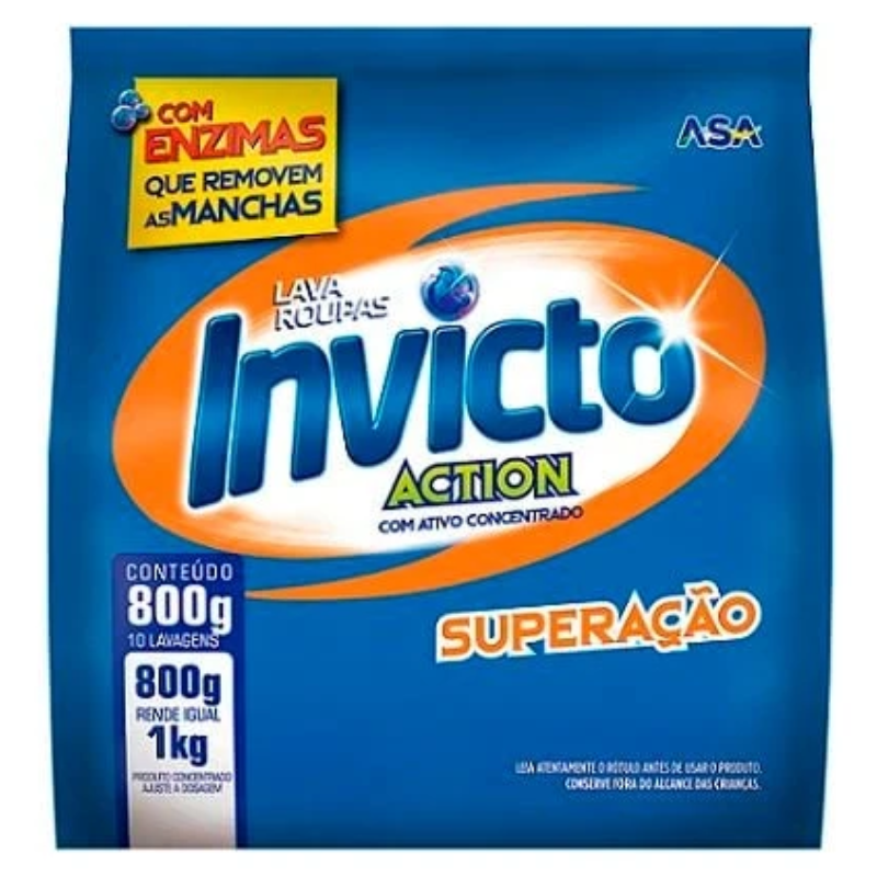Sabão em Pó Invicto Action Superação 800g