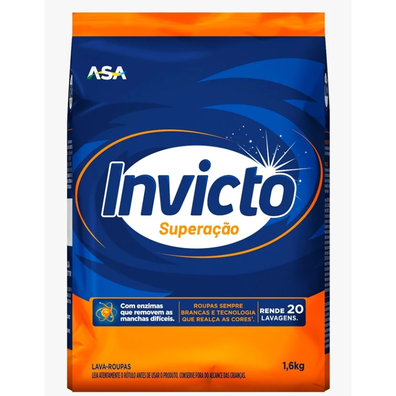 Sabão Em Pó Invicto Super Ação Sachê 1,6kg