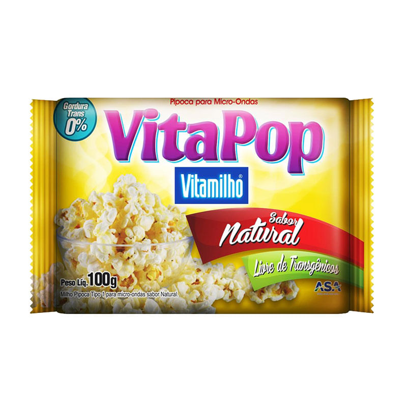 Pipoca Micro Vitamilho 100g Natural