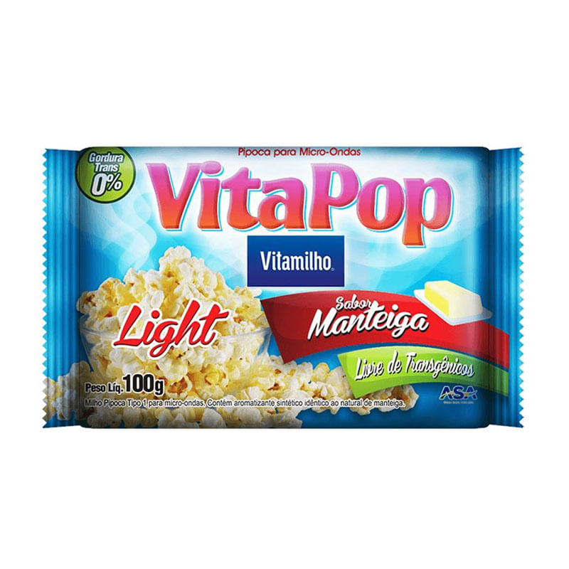 Pipoca Micro Vitamilho 100g Manteiga Ligth