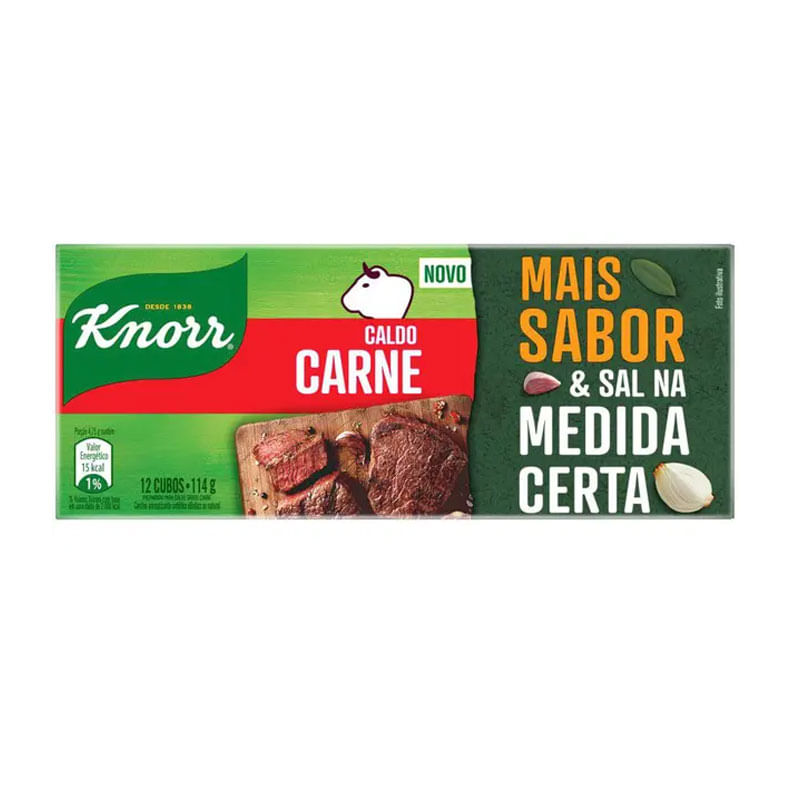 Caldo Knorr Carne Cartela 114g