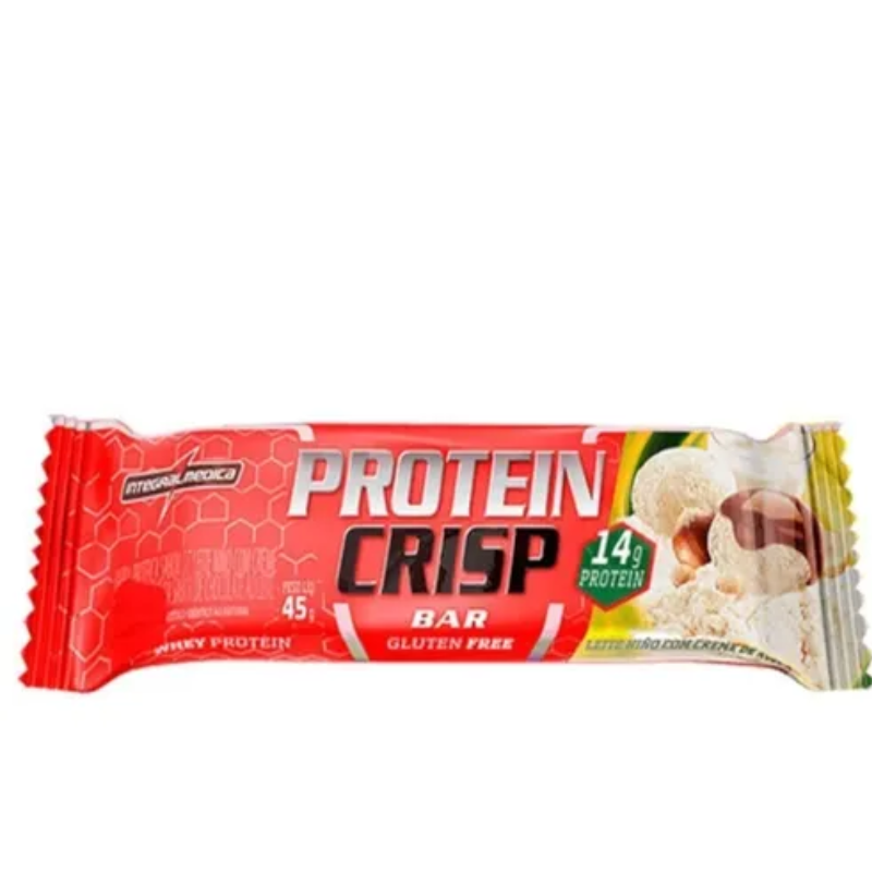 BARRA PROTEIN CRISP LEITE C AVELA 45G