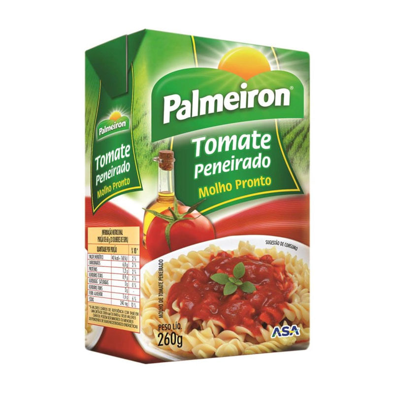 Molho Tomate Palmeiron TP 260g Peneirado 