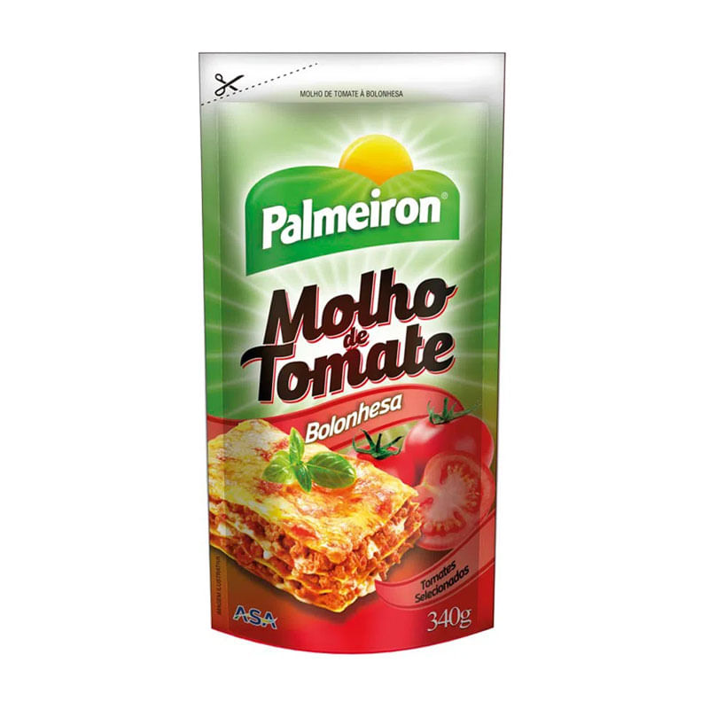Molho Tomate Palmeiron Sachê 340g Bolonhesa 