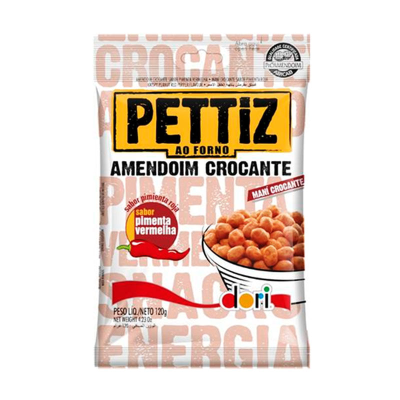 Amendoim Pettiz Pimenta Vermelha Crocante 120g