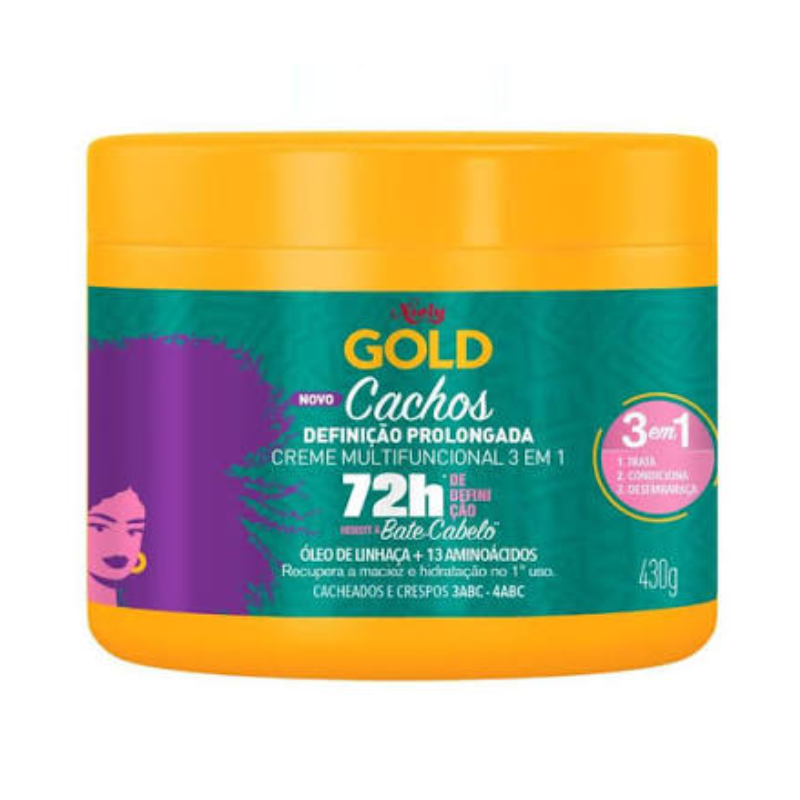 Máscara de Hidratação Niely Gold Cachos Prolongados 430g