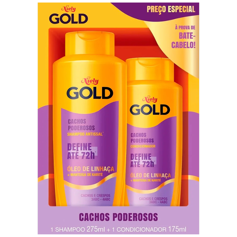 PACK SHAMPOO 275ML E CONDICIONADOR 175ML NIELY GOLD DETOX LIMAO