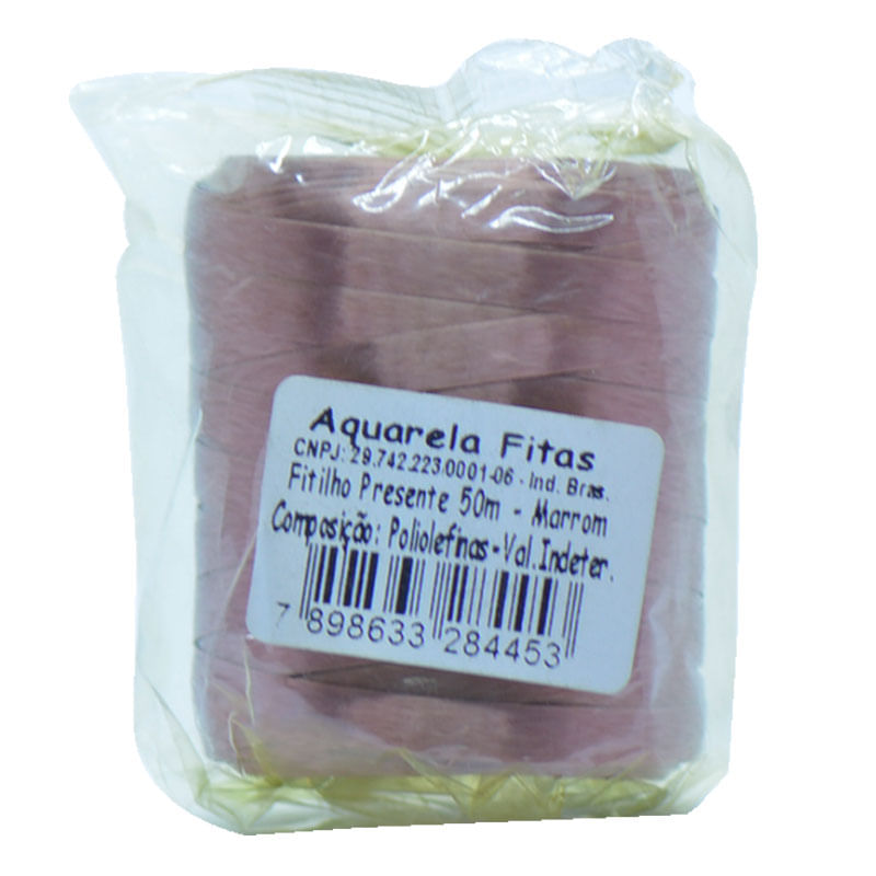Fitilho Aquarela Fitas 50m Marrom