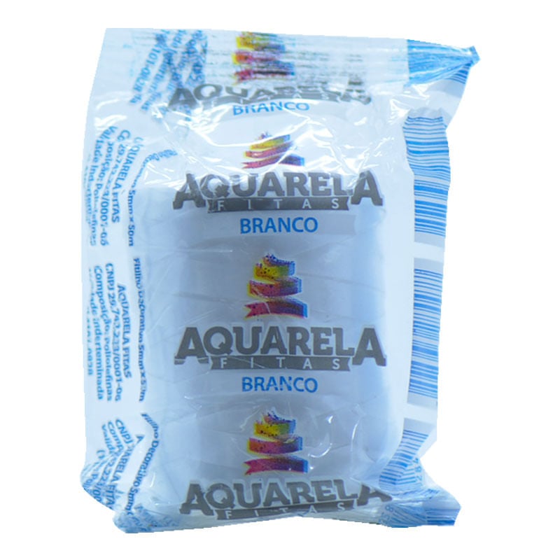 Fitilho Aquarela Fitas 50m Branco