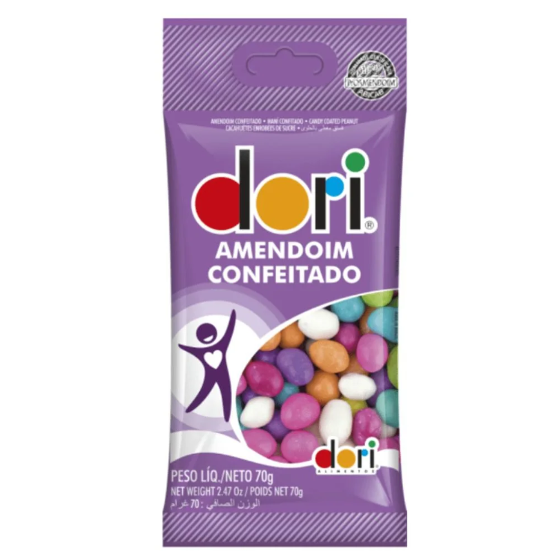 Amendoim Colorido Dori 30g Cartela 5un
