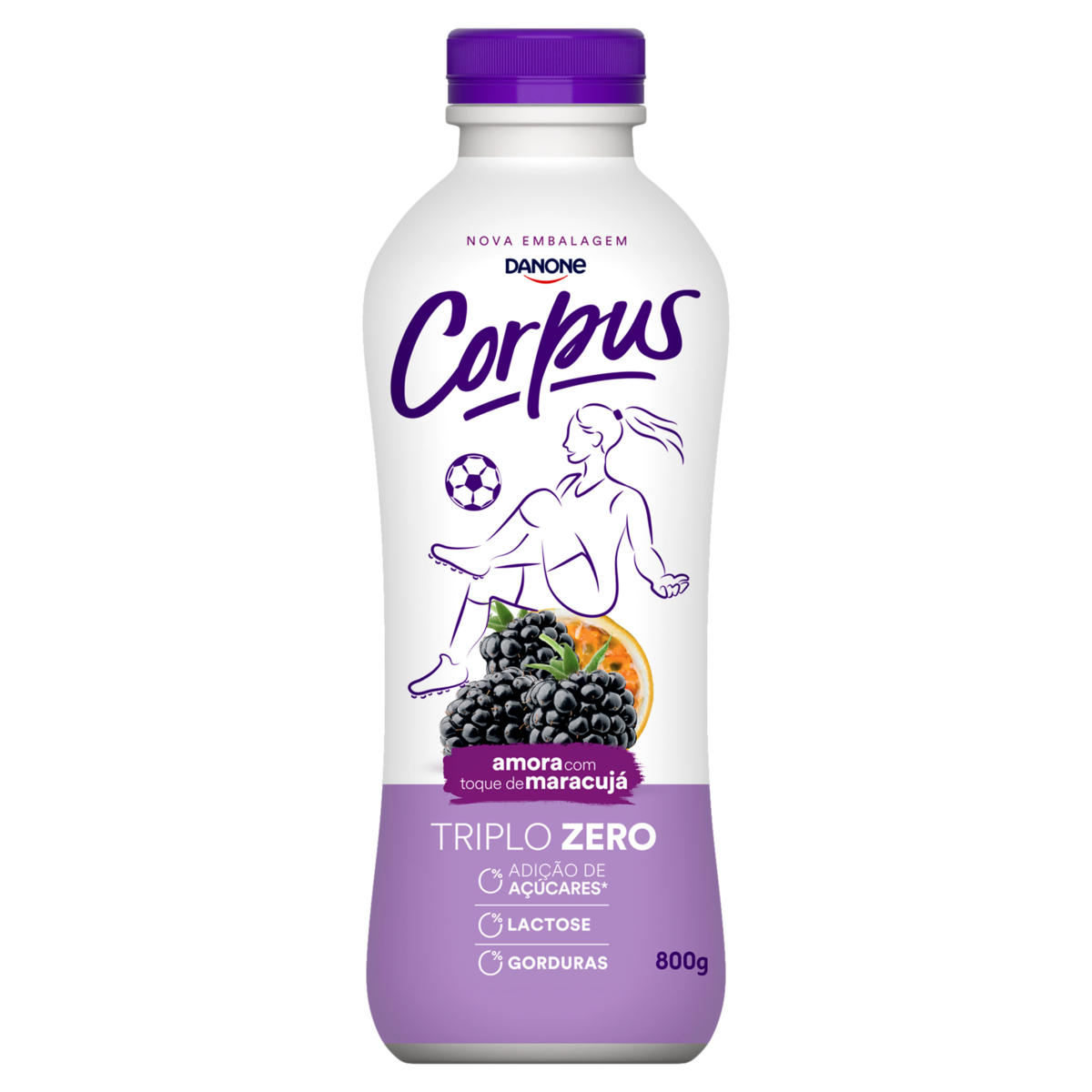 Iogurte Corpus Break Triplo Zero Amora e Maracujá Danone 800g