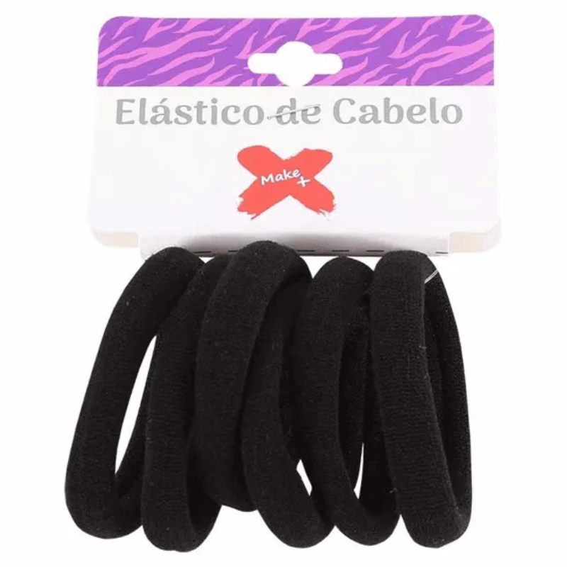 Elástico de Cabelo Preto de 3cm