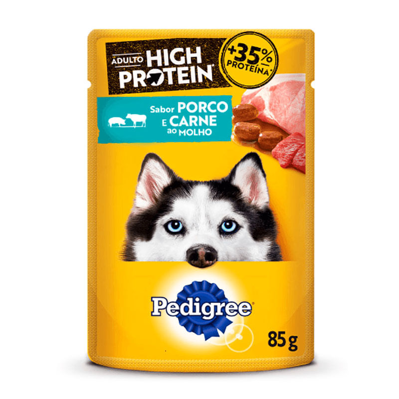 Ração Pedigree Sachê Adulto Porco e Carne 85g