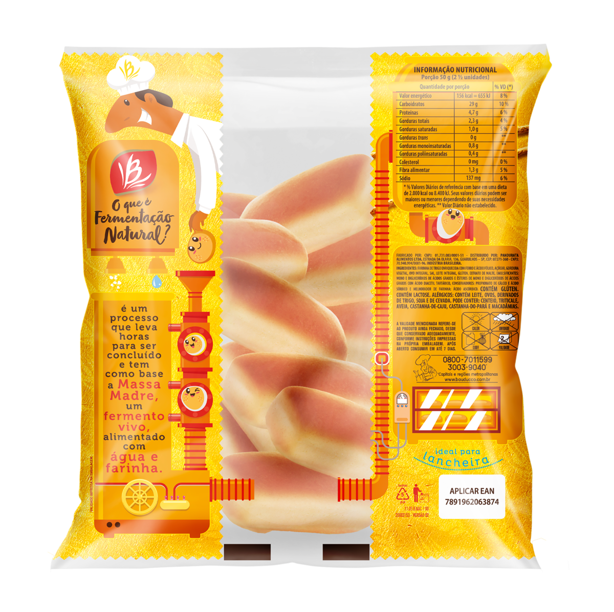 PAO BAUDUCCO 260G BISNAGUINHA 