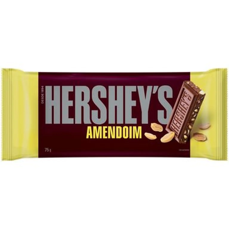 BARRA CHOC HERSHEYS 75G AO LEITE AMEND