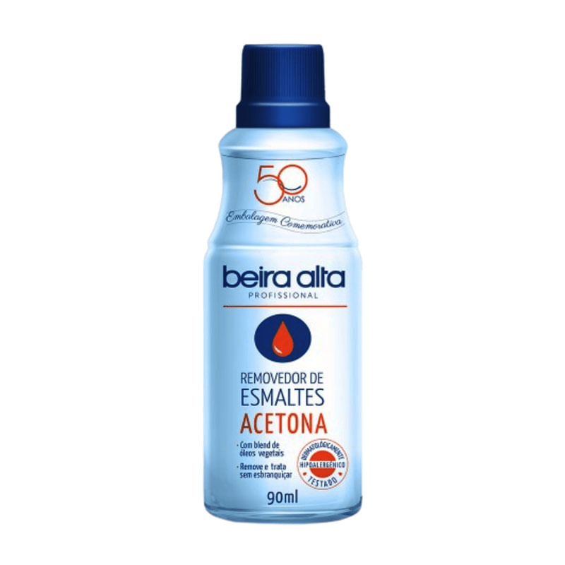 Removedor de Esmalte Solução Acetona Beira Alta 90ml 