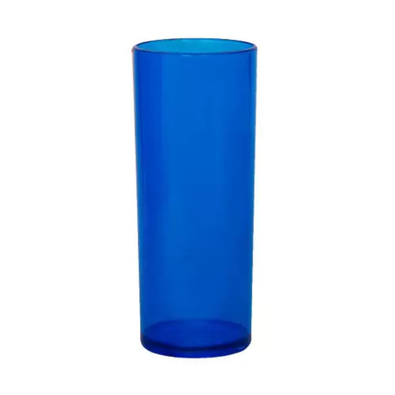 Copo Neoplas 320ml Long Drink Metalizado Azul e Azul Neon