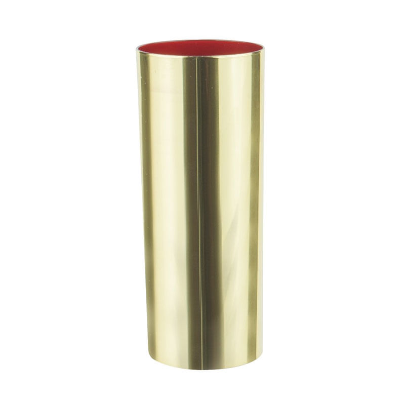 Copo Neoplas 320ml Long Drink Metalizado Dourado e Vermelho