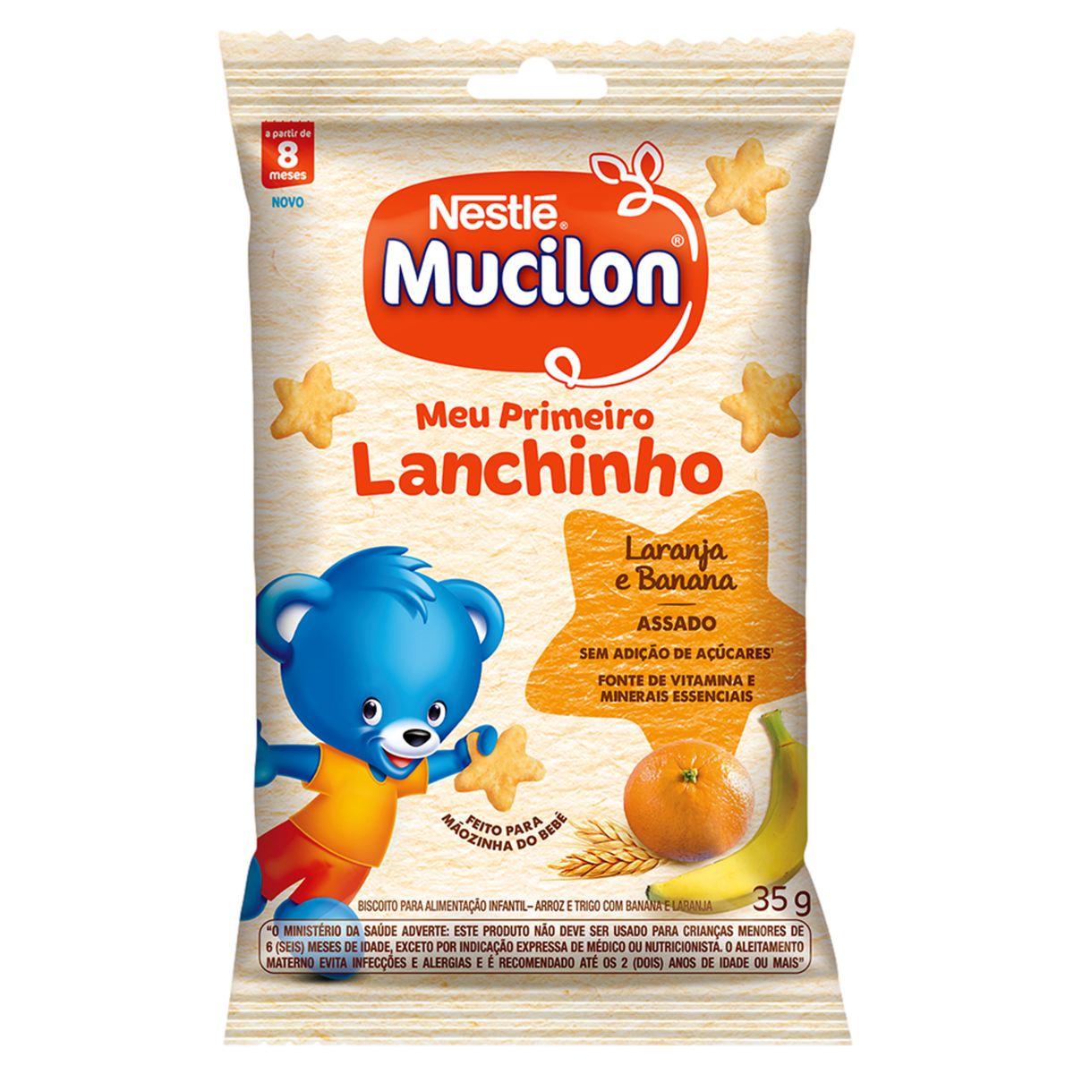 Snack Mucilon Laranja e Banana 35g