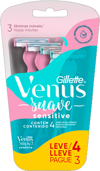 Aparelho de Barbear Venus Suave 3 Simply Leve4 Pague3