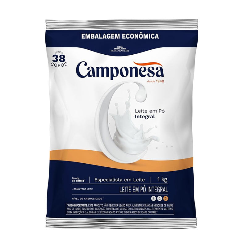 Leite em Pó Camponesa Integral 1kg
