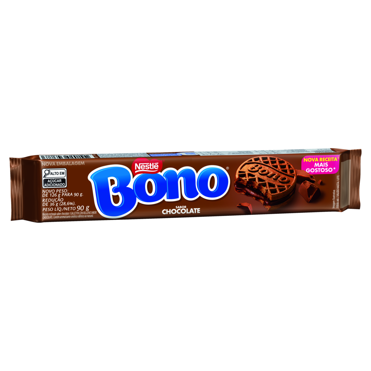 Biscoito Recheado Bono 90g Chocolate