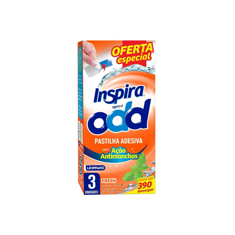 Pastilha Adesiva Sanitária Limppano Fresh 3un