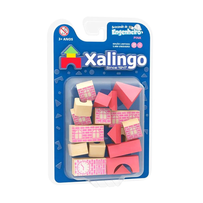 Brincando de Engenheiro Blister 20 Peças Rosa