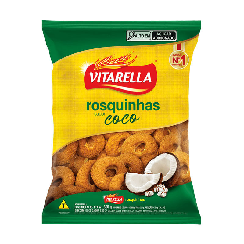 Biscoito Rosquinha Vitarella Coco 300g