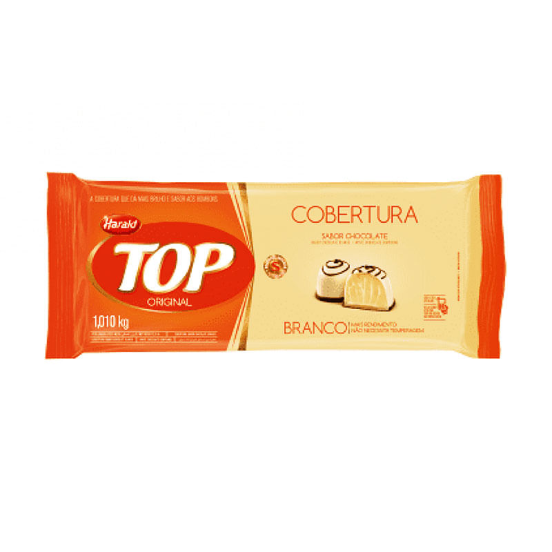 Cobertura Barra de Chocolate  Branco Top 1,01kg