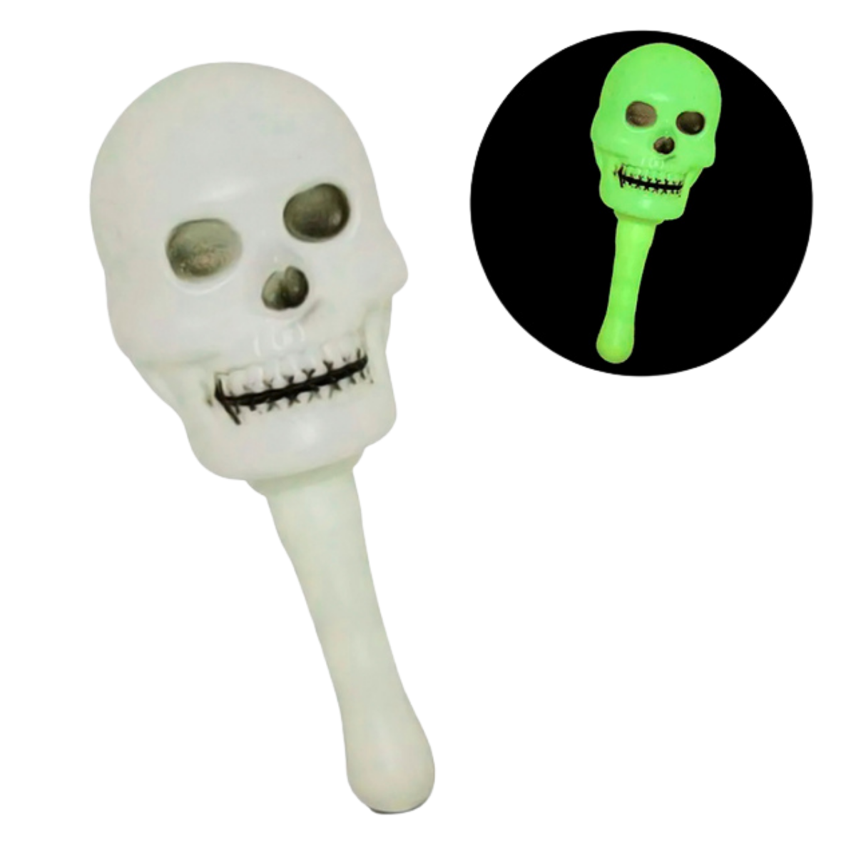 Maraca Caveira  Neon Unica