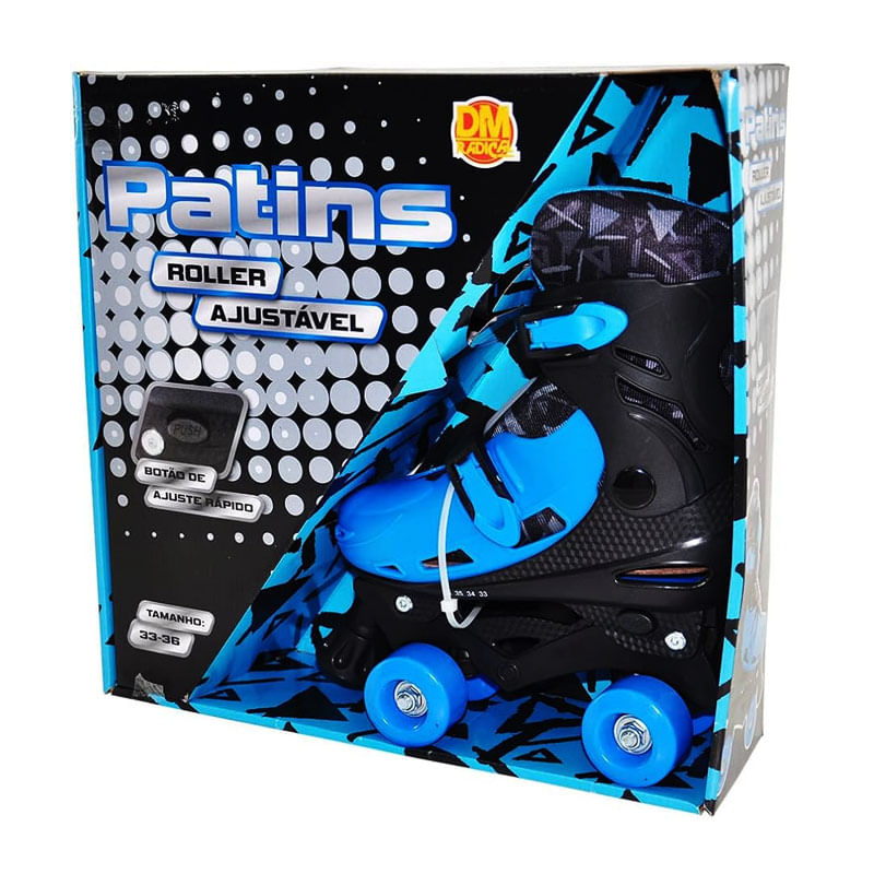 PATINS ROLLER AJUSTAVEL AZUL