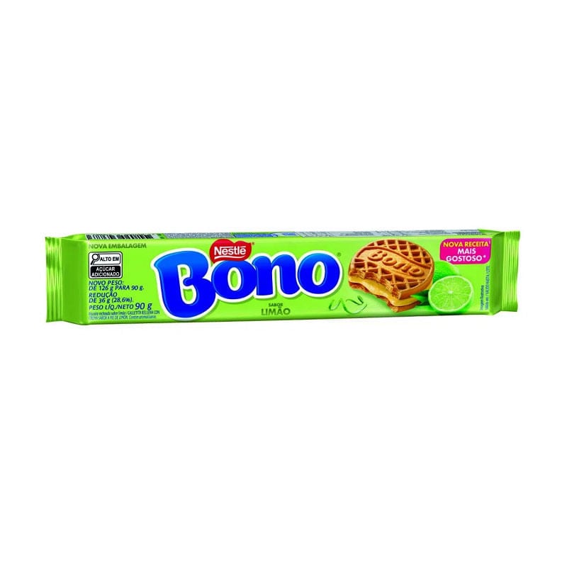 Biscoito Recheado Bono 90g Limão