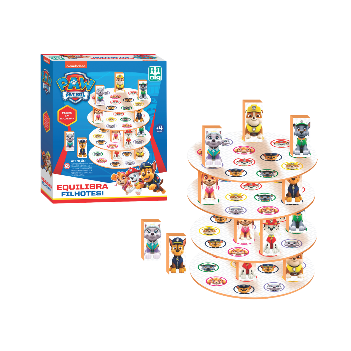 Jogo Equilibra Filhotes Patrulha Canina, Nig Brinquedos