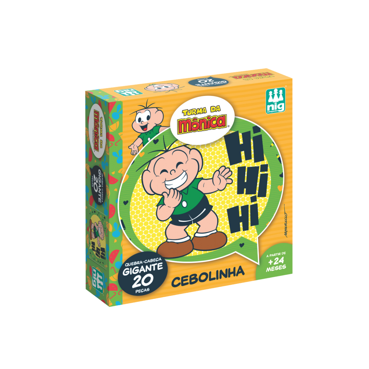  Quebra-Cabeça Gigante Turma Da Mônica Cebolinha 20 Peças - Nig Brinquedos