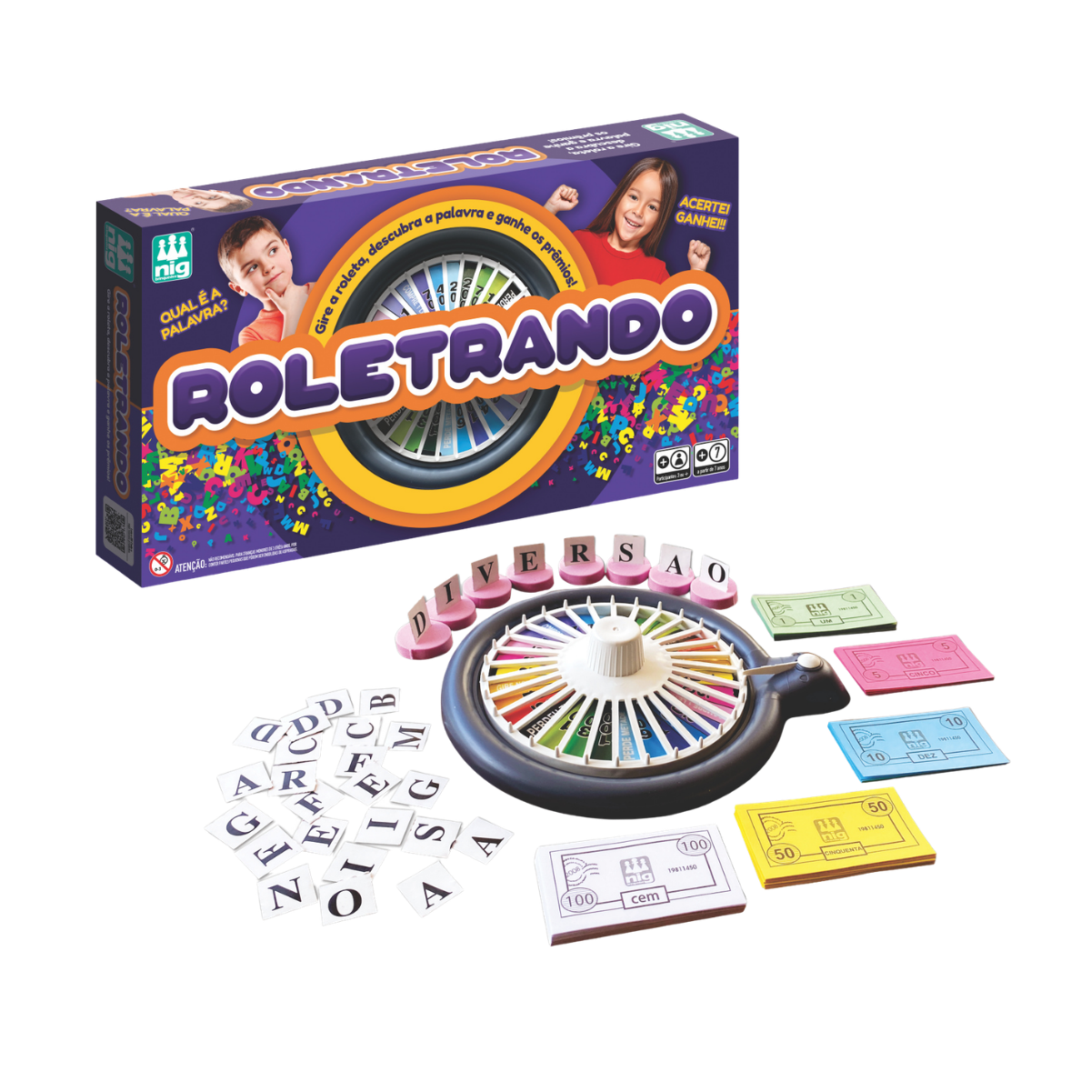 Jogo De Tabuleiro Clássico Roletrando - Nig Brinquedos