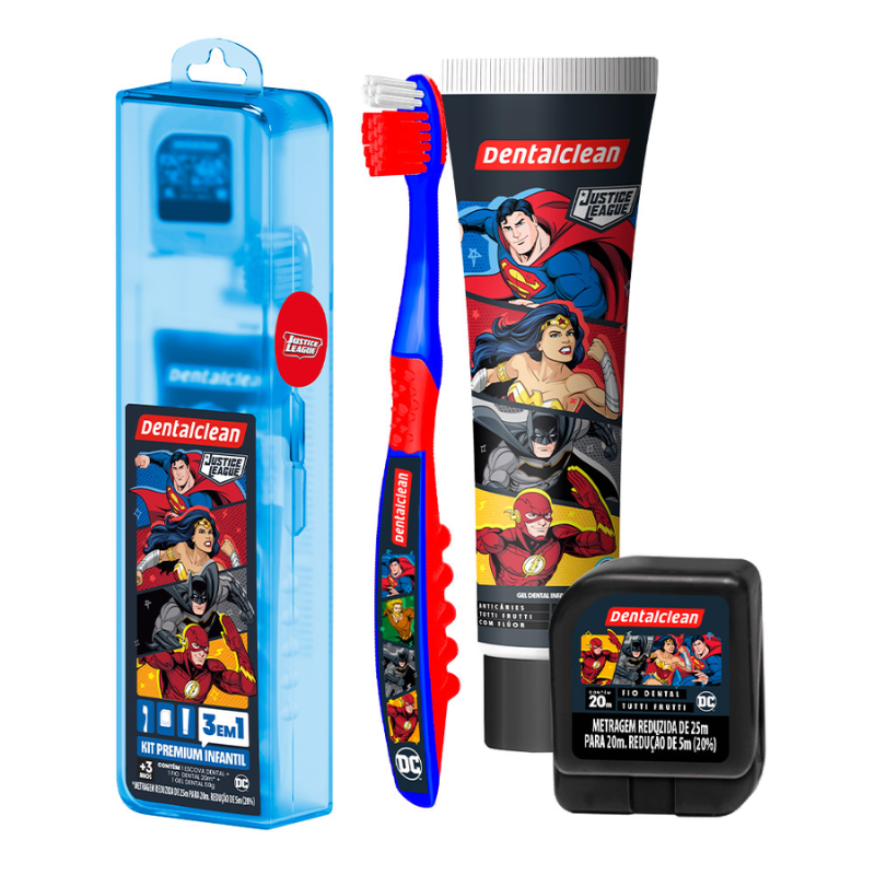 Kit de Viagem Dentalclean Infantil Heróis