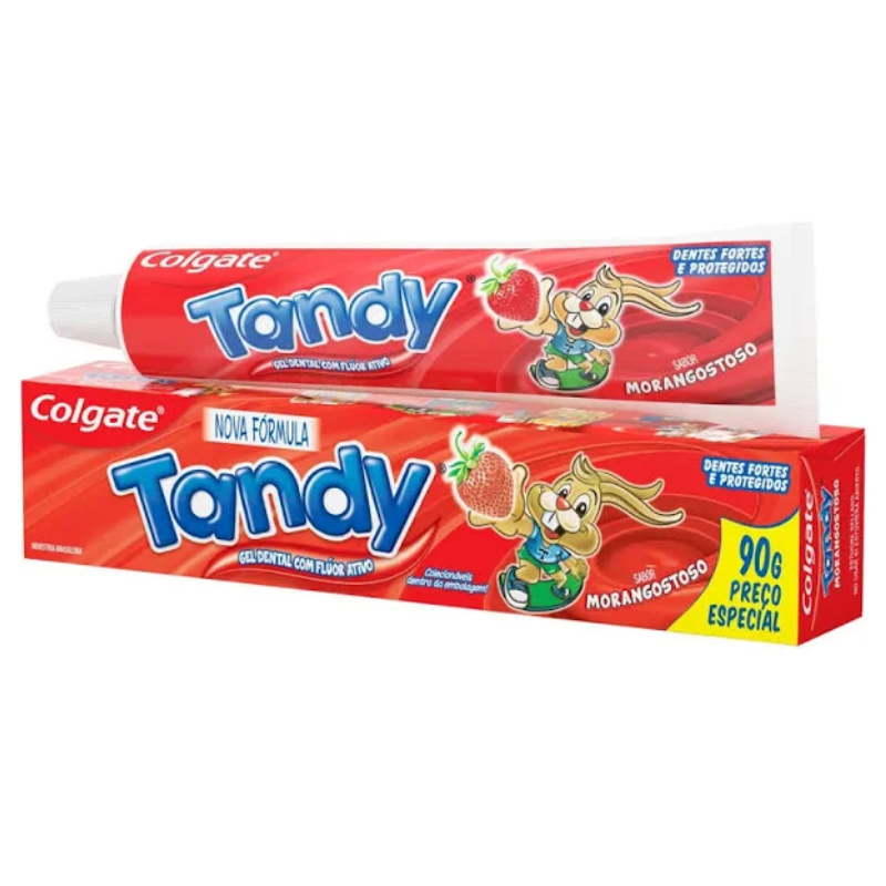 Pasta de dentes infantil Tandy Morangostoso 90g