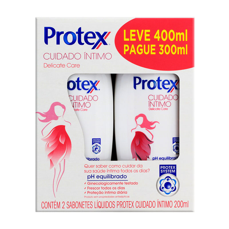 Sabonete Líquido Intimo Protex  Delic Care 2x200ml