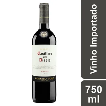 Vinho Tinto Chileno Malbec Casillero 750ml