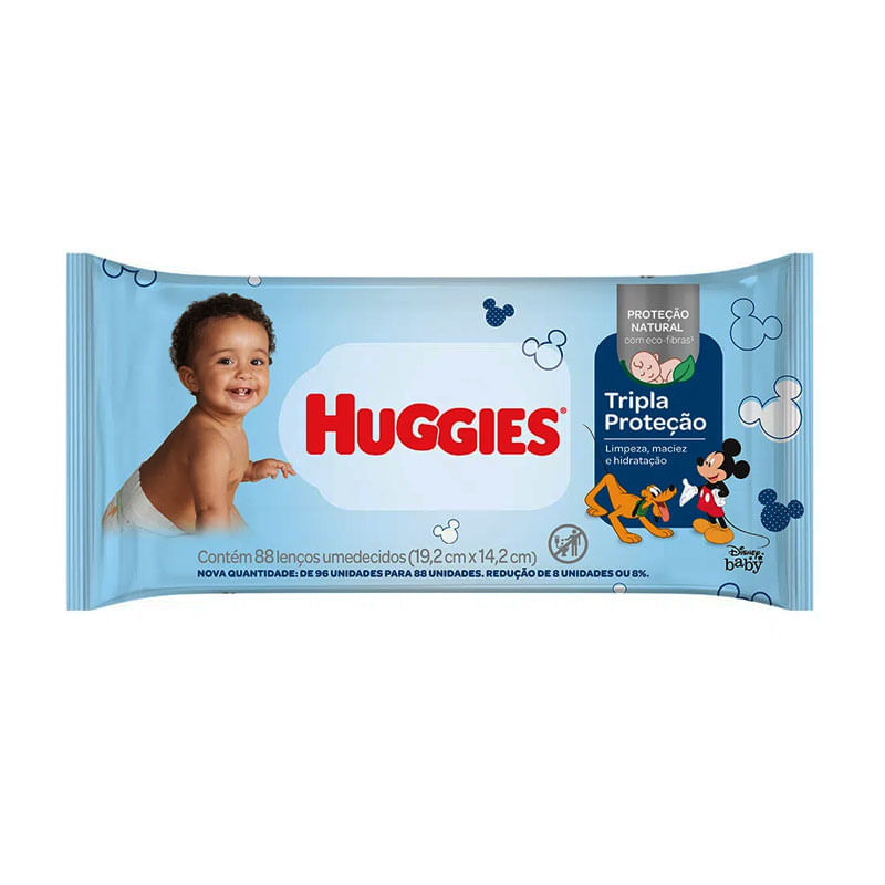 Toalha Umedecida Huggies Tripla Proteção 88un