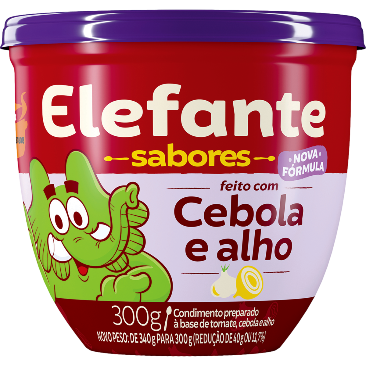 Extrato de Tomate Elefante Cebola e Alho 300g